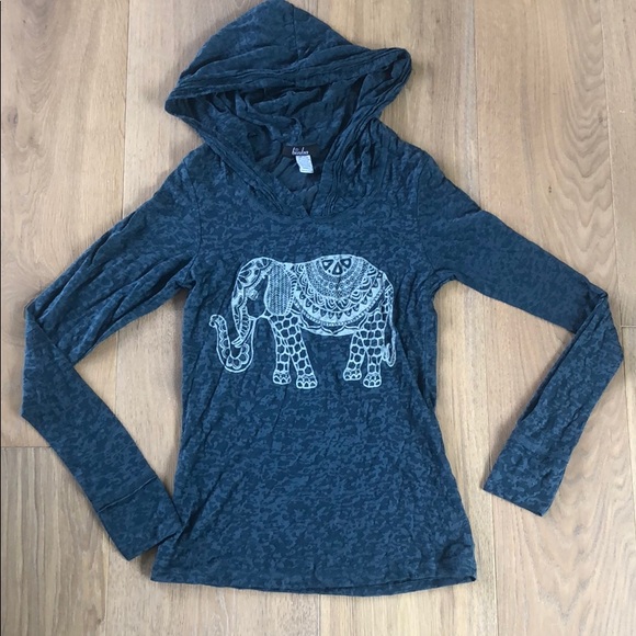 Yogi burn-out hoodie pullover - Picture 1 of 5